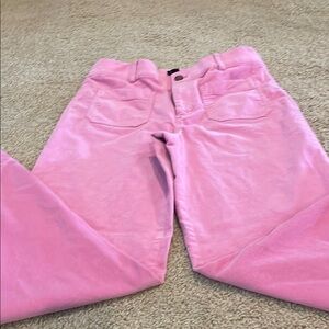 Pink corduroy j crew factory wide leg pant